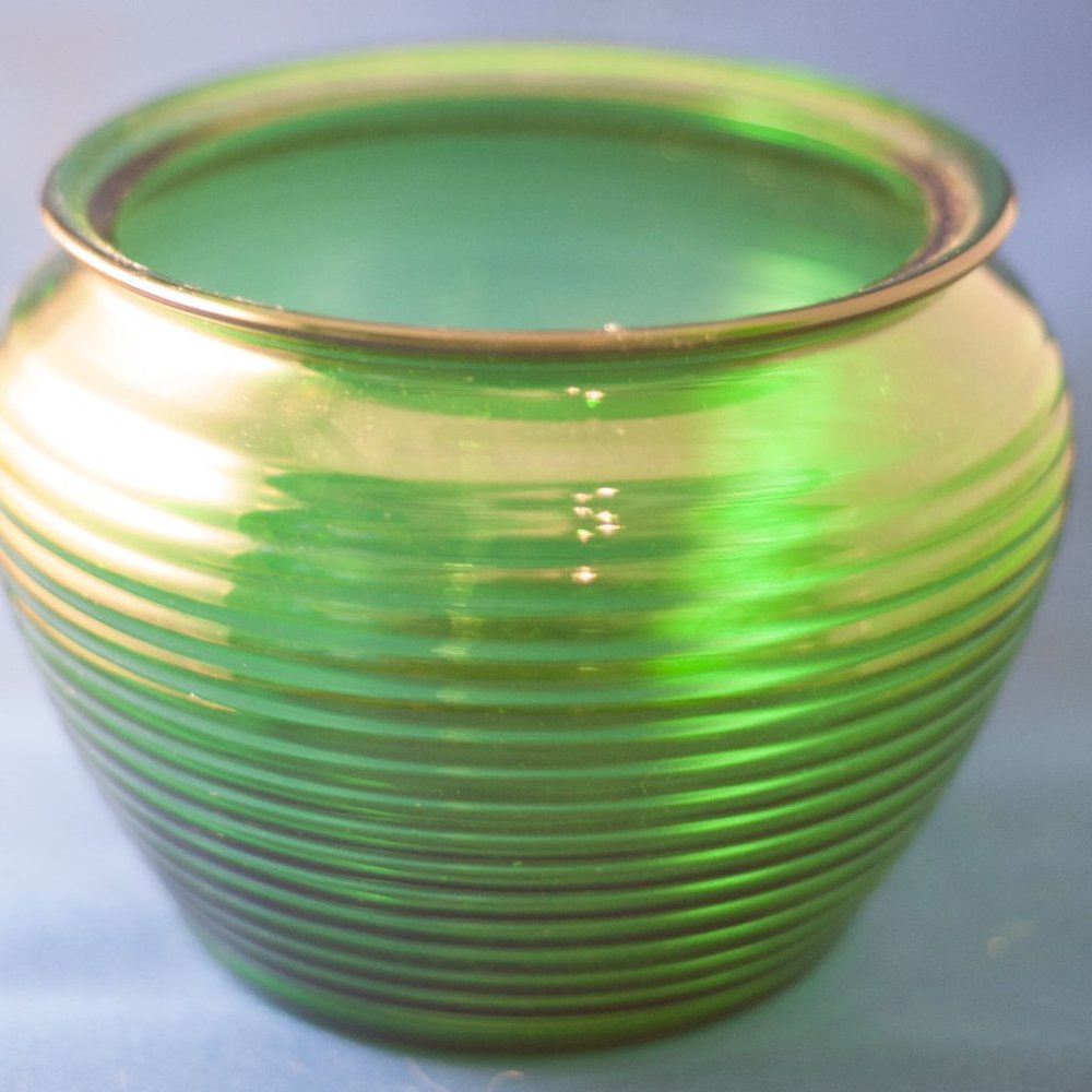 Green Glass Vase/Bowl